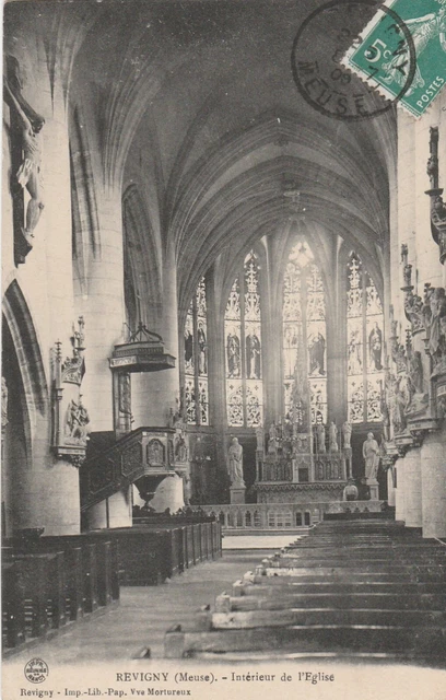 CPA 55 REVIGNY (Meuse) Intérieur de l'Eglise