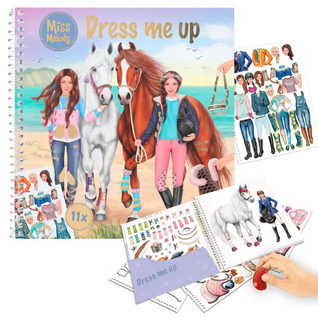 Malbuch mit Sticker Miss Melody Dress me up 11 Stickerbogen auf 24 Seiten NEU