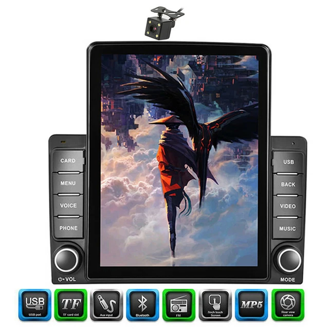 Car Stereo Radio MP5 Player Bluetooth Touch Screen Free Camera 9.5in Double 2DIN