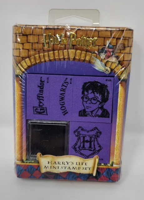 Harry Potter Great Things Mini Tattoo Set 4 Stamps & Temporary Ink Set NIB 2000s