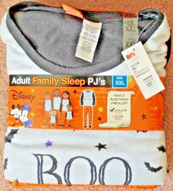 NEW Disney Mickey Mouse Adult Family Halloween Pajamas Size 2XL