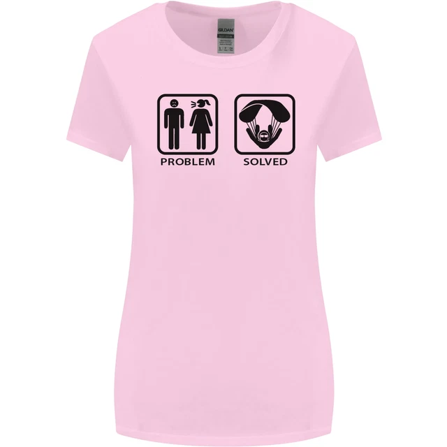 PROBLÈME RÉSOLU PARACHUTE Chute Libre Paras Femmes Plus Large Coupe TShirt EUR 13,44 PicClick FR