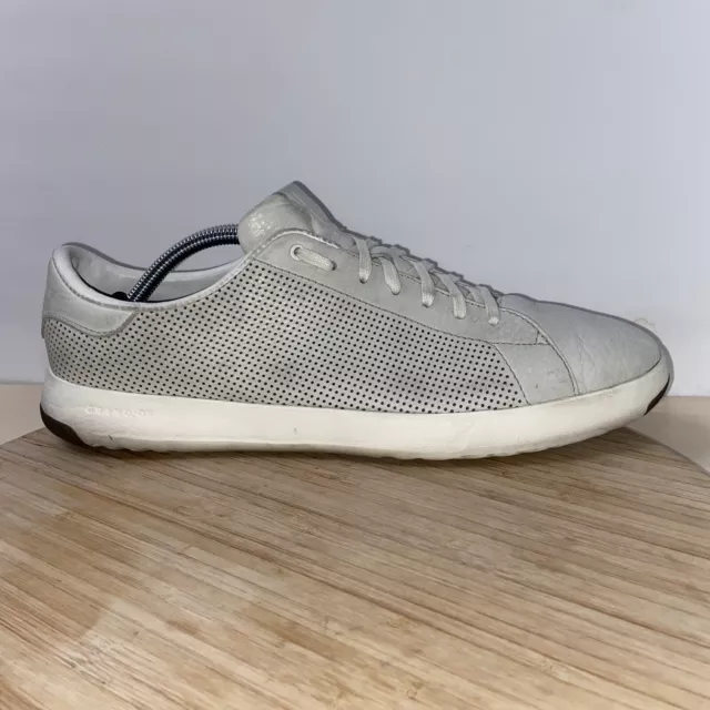 Cole Haan GrandPro Mens Size 12 Gray Leather Casual Tennis Shoes Sneakers