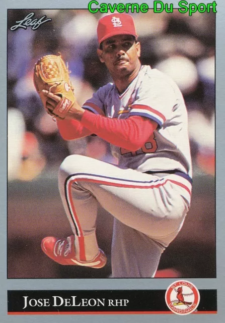 227   Jose Deleon    St. Louis Cardinals  Baseball Card Leaf 1992