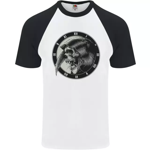 Grim Reaper Orologio Teschio Biker Gothic Demon Uomo S/S Baseball