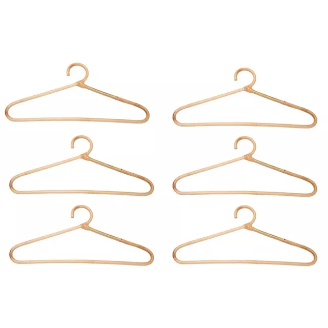 6X Percha de Estilo de Ratán,Organizador de Ropa, Percha para Adultos, Deco4469