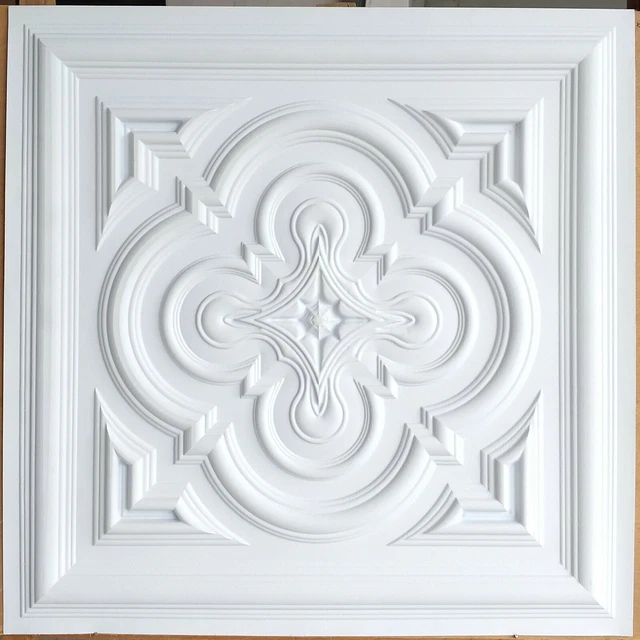 Ceiling tile Faux tin white color decor Barber saloon wall panel PL36 10pcs/lot