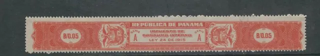 Panama 1915 Umsatz, Impuesto De Consumo Interno B0.05 F/VF Gebraucht