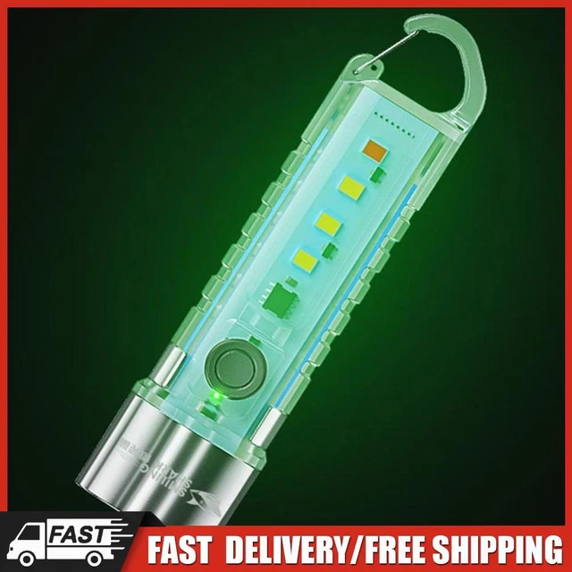 LED SMD MINI Flashlight Rechargeable Pocket Flashlight with Clip Torch ...