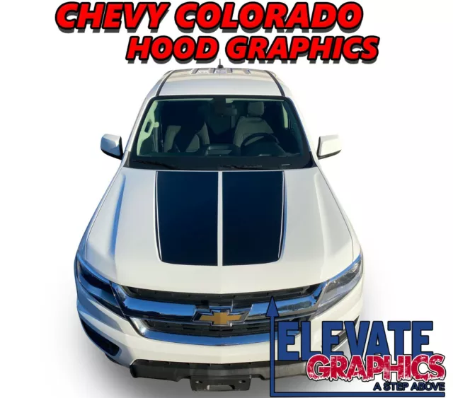 Fits Chevy Colorado Hood Stripes 3M Graphics Vinyl Decals Stickers 2015-2022