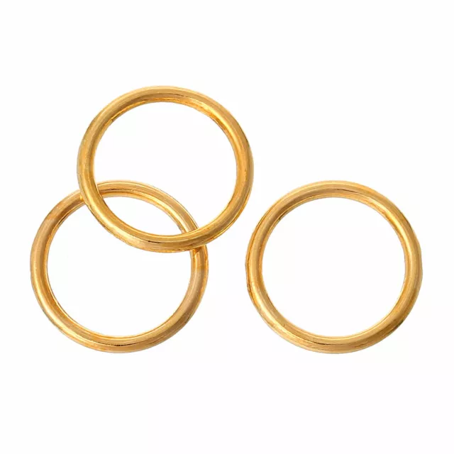 100 Closed Soldered Jump Rings - Gold Plated 16mm Dia Jewellery Findings J42754