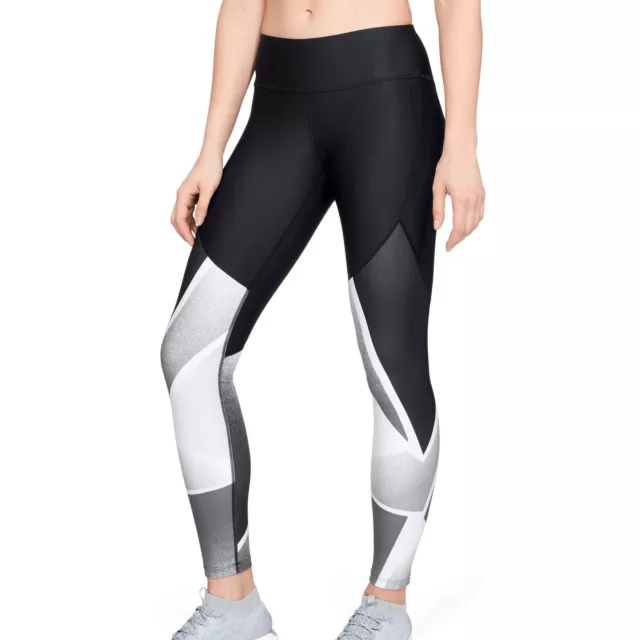 Under Armour Womens Balance Q1 Training Tights Black Graphic Stretchy Gym Tight