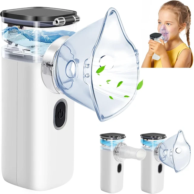 Aerosol Portatile Bambini E Adulti,Mesh Inalatore Nebulizzatore Con Boccaglio E