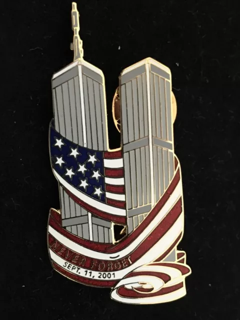 Twin Towers September 11 2001 9-11 2001 Never Forget Pincraft Pin New