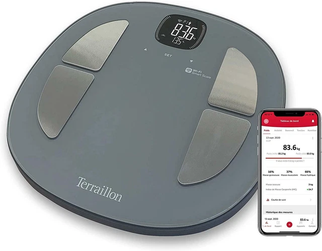 TERRAILLON MASTER FIT WiFi Smart Body Composition Scale BMI & Body Fat