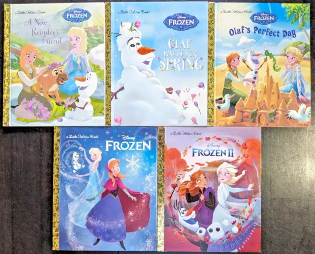 Disney Frozen Themed Titles Little Golden Book 5 Lot Childrens Books Free Ship