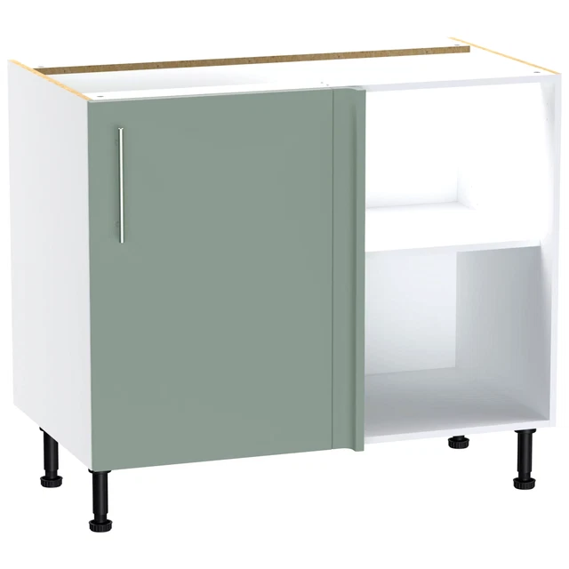 WICKES ORLANDO REED Green Kitchen Corner Base Unit 1000mm 90.00