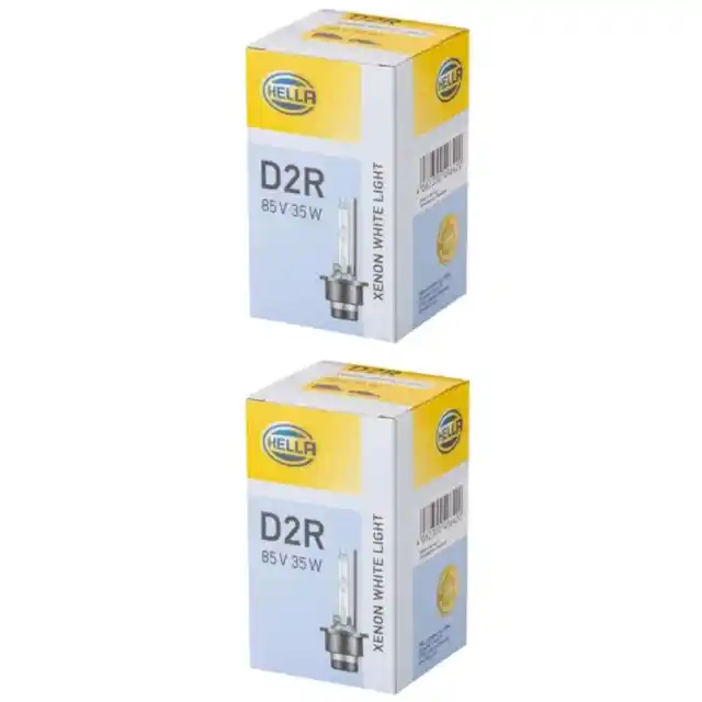 2x HELLA WHITE LIGHT D2R XENON BRENNER SATZ SCHEINWERFER LAMPEN 12V 24V 35W