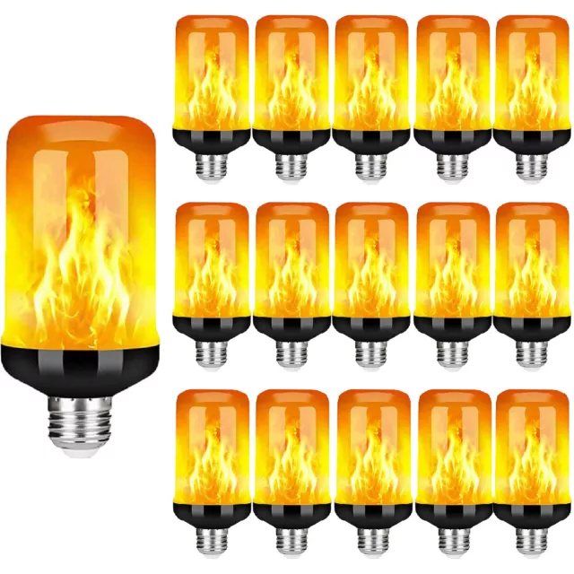 1-15PACKS - LED Flame Effect Fire Light Bulb-Simulated Nature Flicker Lamp Decor