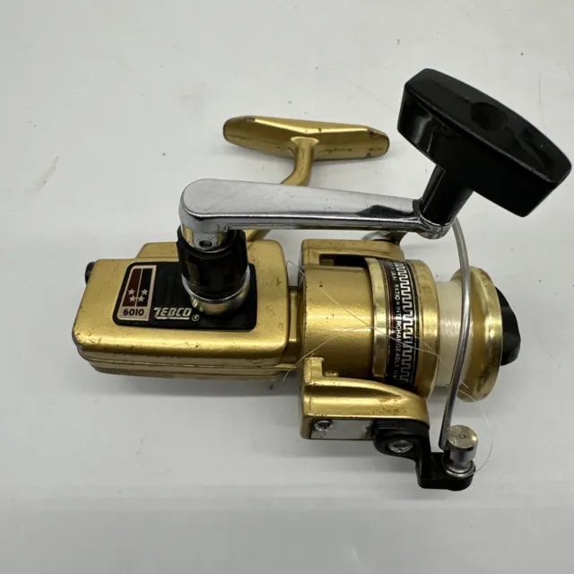 ZEBCO MODEL 6010 Spinning Fishing Reel - Gold Tone Vintage 80s Made in  Japan $17.95 - PicClick