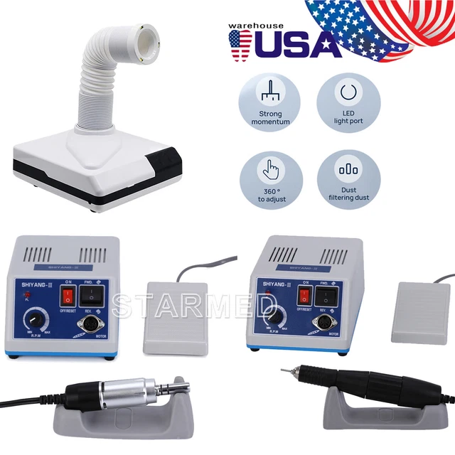 Dental Micro Motor Polishing Machine/Handpiece/E-Type Connect/LED Dust Collector