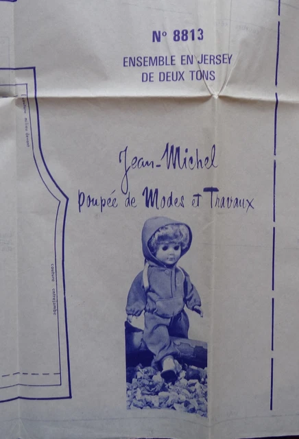 patron MODES ET TRAVAUX 08/1985 poupée Jean Michel