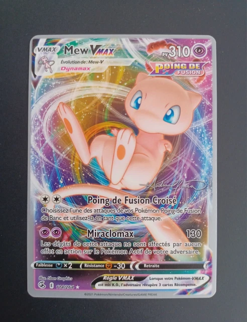 Pokemon Mew VMAX 114/264 Ultra Rare EB08 Epee et Bouclier Poing de Fusion  VF Fra