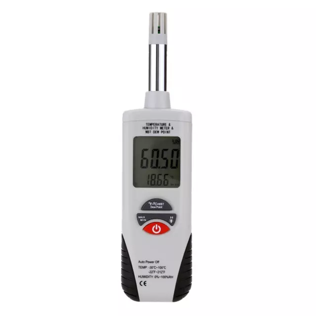 Digital Psychrometer - Handheld Backlight Temperature Humidity Meter Gauge with