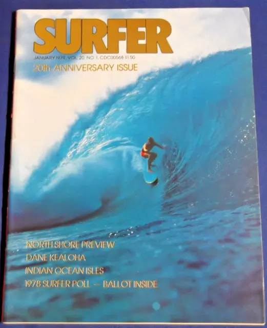 Surfer  Magazine-Jan 1979-Jeff Crawford-20 Anniv. Issue-Surfer Poll-Dane Kealoha