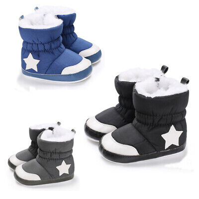 Newborn Baby Girls Boys Pram Shoes Snow Boots Toddlers Boots Warm Booties Winter
