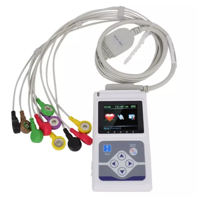 12 lead 12 Channel 24hrs ECG Holter EKG Machine Recorder System+ PC Software USB