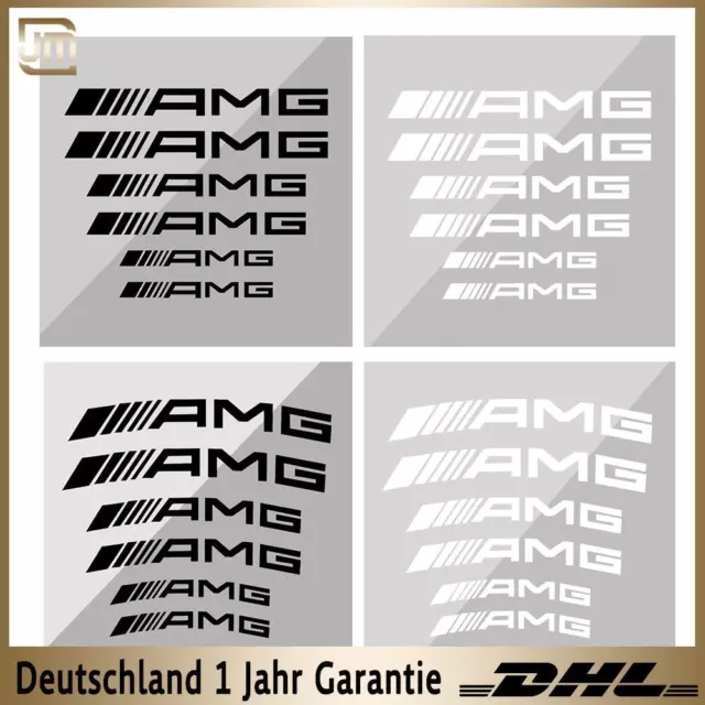 6x AMG Aufkleber Sticker Bremssattel Emblem logo Für Mercedes-Benz 3 Größen neu