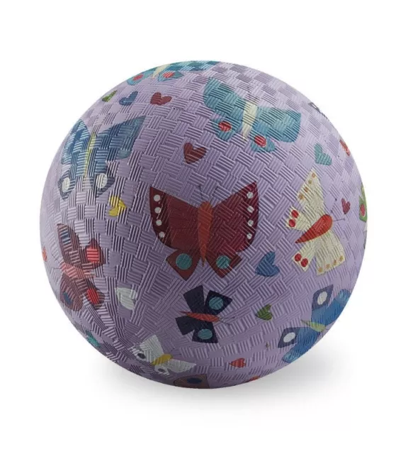 5 Inch Playground Ball - Butterfly Garden in Purple by Crocodile Creek