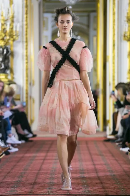 Simone Rocha dress skirt and top 2016 Spring runway outfit pink tulle UK10 US6