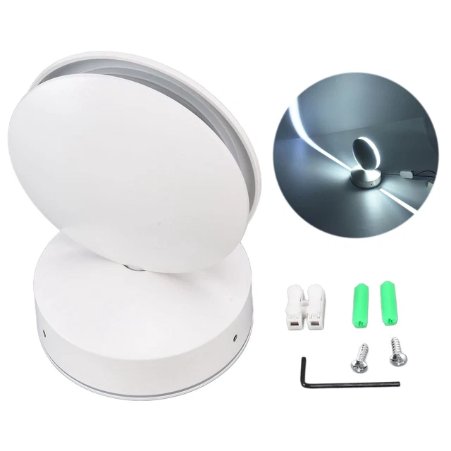 LED Wall Light 360 Degrees 10W Soft White LED Wall Lamp Aluminum Shell Sill