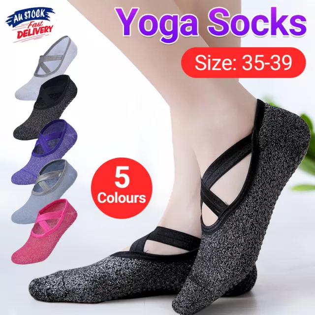 Yoga Socks Non Slip Pilates Massage Ballet Socks with Grip Exercise Cotton Gym