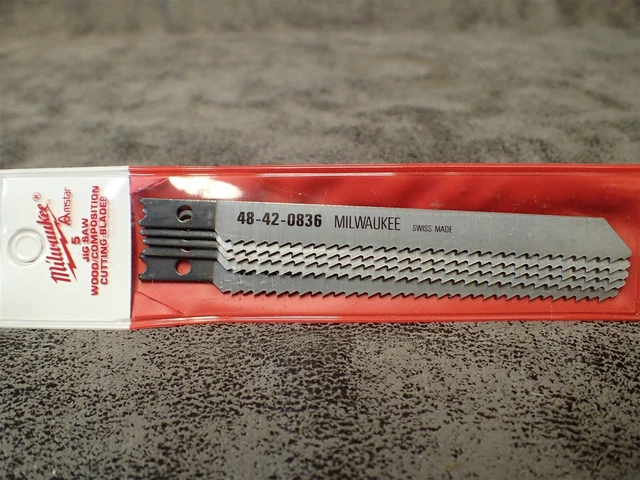 (5-pk) 48-42-0836 Milwaukee 10T, 4-1/8" L Jig Saw Blade 3/8" Width (BN14)