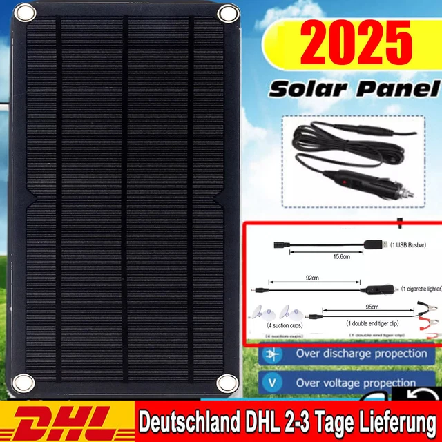 Oyaja Solarmodul 100W Solarpanel 100A Solar Ladegerät Kt, Solaranlage Balkonkraftwerk, P65
