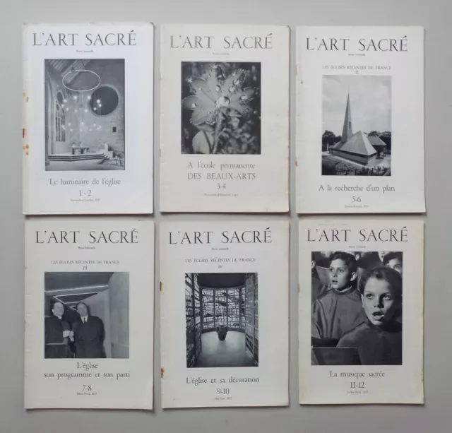 [Revue] L'art sacré - année 1957 complète en 6 numéros