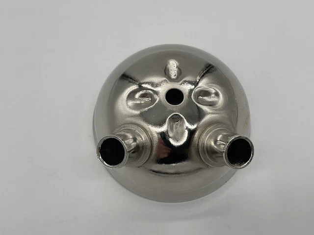 Peugeot 103 Ausputdeckel Deckel Doppelloch Tuning Sport  Chrom Moped Mofa NEU