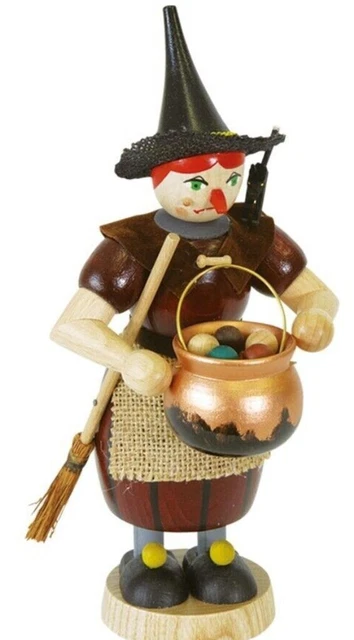 Räuchermännchen RGL Richard Glässer Räucherfrau Hexe RGL26064 Räuchermann neu