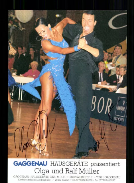 Olga und Ralf Müller Autogrammkarte Original Signiert Tanzen +G 38800