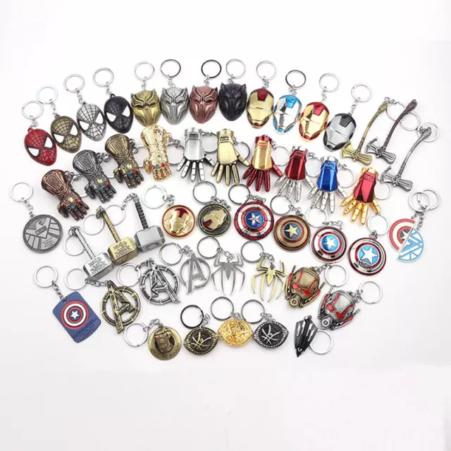 Lot de 20 Porte-clés Marvel & DC Comics (porte-clés mélangés au hasard)
