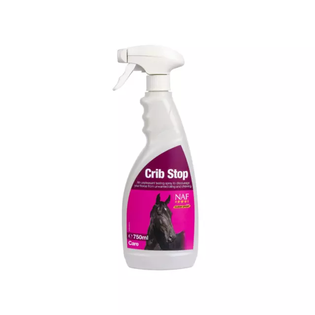 NAF Equine Crib Stop Spray Anti-Chew Anti-Cribbing Foul Tasting Deterrent 750ml