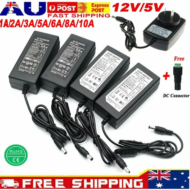 DC 240V TO 12V 5V 24V VOLT 1A 2A 5A 10A Power Supply Transformer Adapter