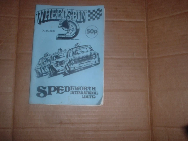 SPEDEWORTH STOCK CAR/BANGER/HOT Rod Racing Wheelspin Magazine October ...