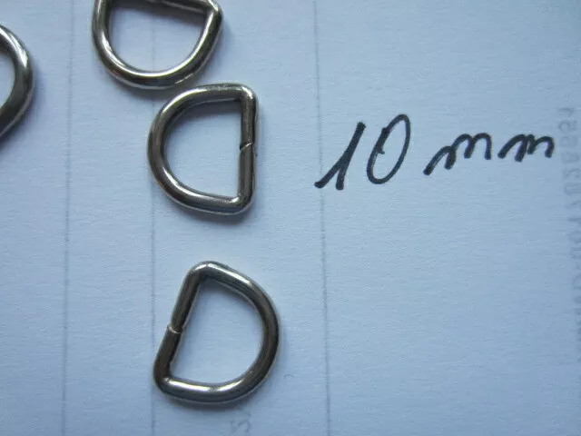 200 Piezas D - Anillos Metal Plata Anillos D Bolsos Cadenas Lino 10mm