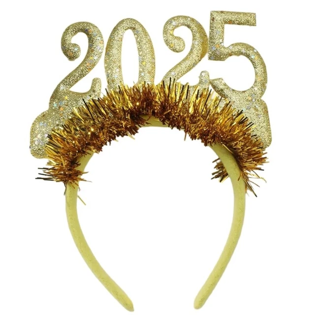 NEW YEAR EVE Hairband Festival Headband 2025 New Year Headwear Party