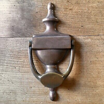 Vintage Brass Urn Door Knocker Antique Patina Hardware Victorian FULLY RESTORED