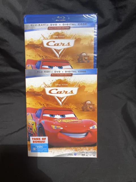 Cars Disney Pixar (Blu-ray + DVD + Digital) New With Slipcover
